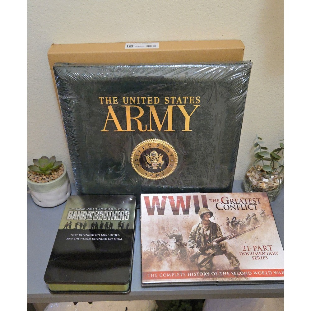 K&Company US Army Scrapbook, Band of Brothers & DVD WWII Documentary Bundle
